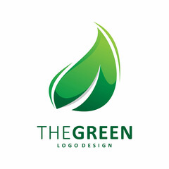 green nature leaf logo design