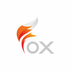 fox initial f letter logo design