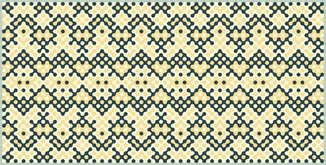 Multicolor truchet tiling connections illustration