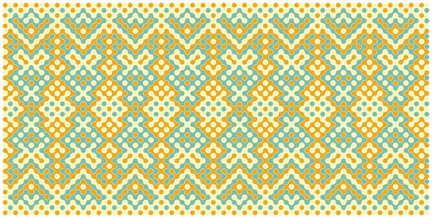 Multicolor truchet tiling connections illustration