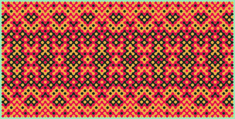 Multicolor truchet tiling connections illustration