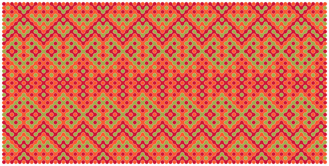 Multicolor truchet tiling connections illustration