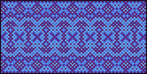 Multicolor truchet tiling connections illustration