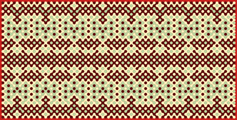 Multicolor truchet tiling connections illustration