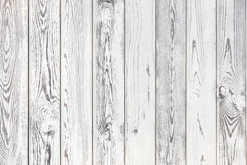 Fototapeta na wymiar Vintage white wooden planks texture. Shabby chic background for food photography. Light wood table, top view. Rustic wooden wall texture. Old natural wooden pattern.Washed wood texture.