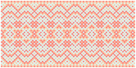 Multicolor truchet tiling connections illustration