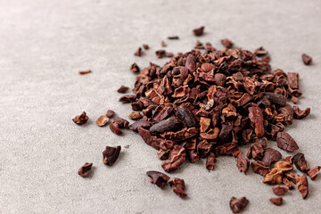 Cacao nibs used as an ingredient in chocolate