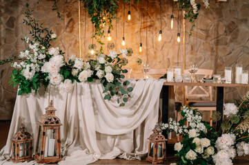 Georgeous wedding table setting. Wedding Decor.