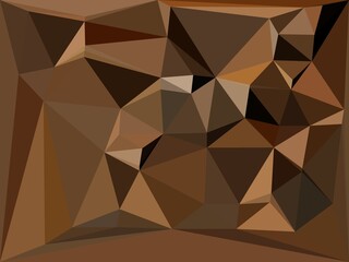 cubist style triangular mosaic in shades of brown