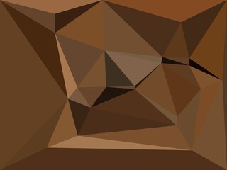 cubist style triangular mosaic in shades of brown