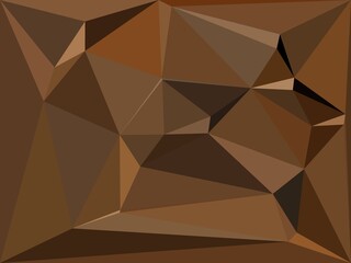 cubist style triangular mosaic in shades of brown