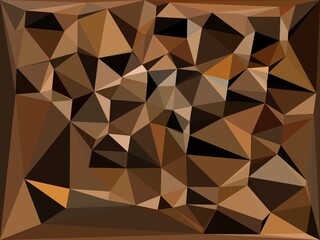 cubist style triangular mosaic in shades of brown