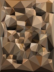 cubist style triangular mosaic in shades of brown