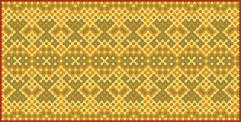 Multicolor truchet tiling connections illustration