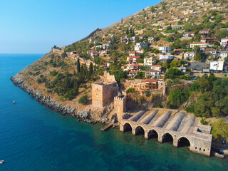 The harbor of Alanya on a beautiful summer day. Turkey