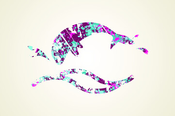 Colorful dolphin