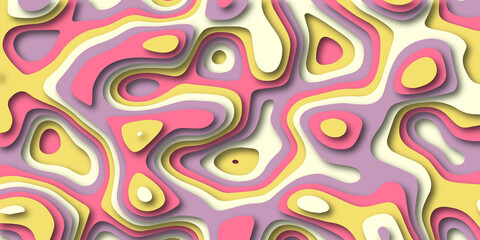 Obraz premium Trending modern abstract paper cut out background texture design. For web, wall paper, brochure and other pattern designs.>>Trendy abstract liquid background template with papercut out effect style.><