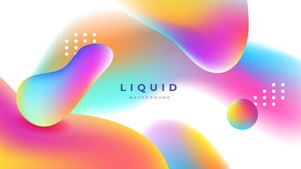 Set of colorful vivid vibrant gradient liquid fluid abstract background