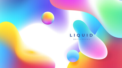 Set of colorful vivid vibrant gradient liquid fluid abstract background