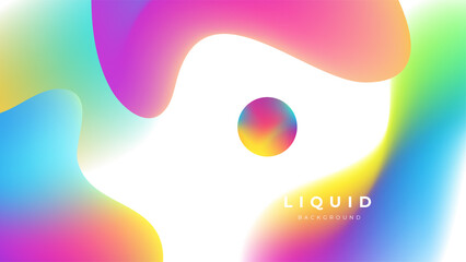 Set of colorful vivid vibrant gradient liquid fluid abstract background