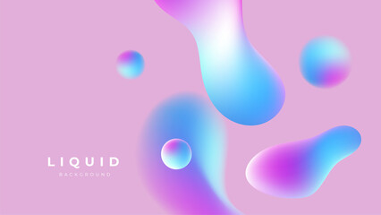 Set of colorful vivid vibrant gradient liquid fluid abstract background
