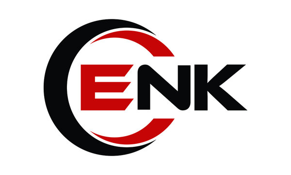 ENK three letter swoosh logo design vector template | monogram logo | abstract logo | wordmark logo | letter mark logo | business logo | brand logo | flat logo | minimalist logo | text | word | symbol