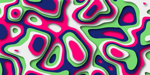 Trending modern abstract paper cut out background texture design. For web, wall paper, brochure and other pattern designs.>>Trendy abstract liquid background template with papercut out effect style.><