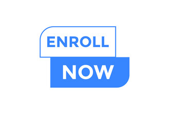 Enroll now text button. Web button template Enroll now
