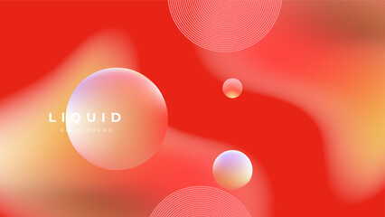 Modern colorful vivid vibrant gradient liquid fluid abstract background with blob shapes