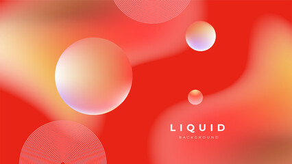 Modern colorful vivid vibrant gradient liquid fluid abstract background with blob shapes