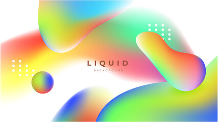 Modern colorful vivid vibrant gradient liquid fluid abstract background with blob shapes