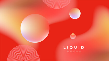 Modern colorful vivid vibrant gradient liquid fluid abstract background with blob shapes