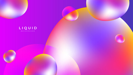 Modern colorful vivid vibrant gradient liquid fluid abstract background with blob shapes