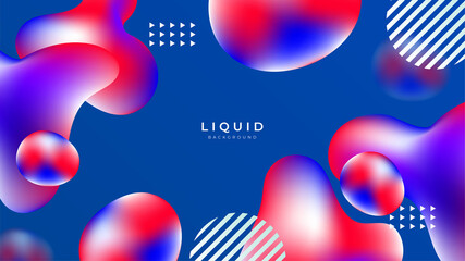 Modern colorful vivid vibrant gradient liquid fluid abstract background with blob shapes