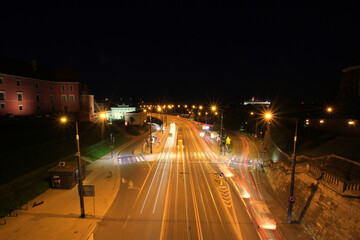 Fototapeta na wymiar Poland, Warsaw 15.06.2022 - Warsaw Old Town by night