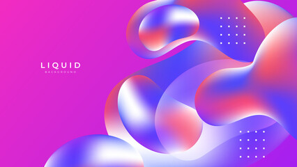 Modern colorful vivid vibrant gradient liquid fluid abstract background with blob shapes