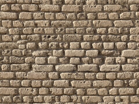 Mud brick seamless texture wall Egypt