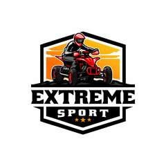 ATV quad bike and extreme sport illustration logo vector © winana