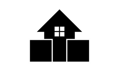 black simple home vector