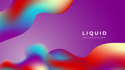 Modern colorful vivid vibrant gradient liquid fluid abstract background with blob shapes