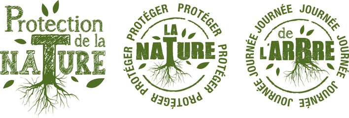 Logo protection de la nature et journée de l'arbre