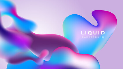 Modern colorful vivid vibrant gradient liquid fluid abstract background with blob shapes