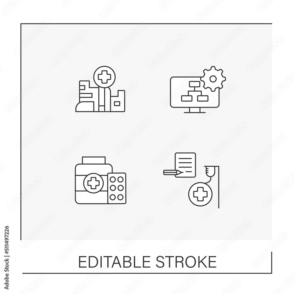 Poster professions line icons set. various professions. important jobs. career concepts. isolated vector il