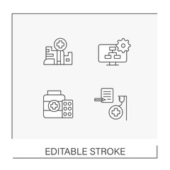  Professions line icons set. Various professions. Important jobs. Career concepts. Isolated vector illustrations.Editable stroke