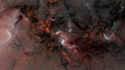 Abstract fractal art background which suggests an apocalyptic fiery red sky.