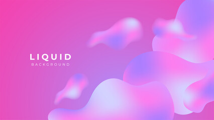 Modern colorful vivid vibrant gradient liquid fluid abstract background with blob shapes