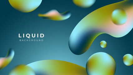 Modern colorful vivid vibrant gradient liquid fluid abstract background with blob shapes