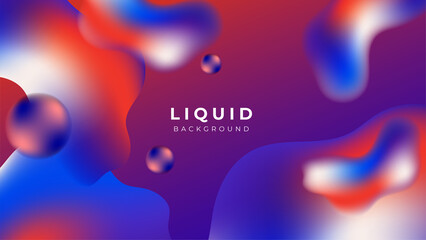 Modern colorful vivid vibrant gradient liquid fluid abstract background with blob shapes