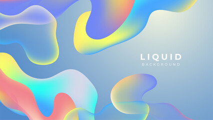 Modern colorful vivid vibrant gradient liquid fluid abstract background with blob shapes