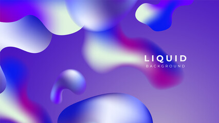 Modern colorful vivid vibrant gradient liquid fluid abstract background with blob shapes
